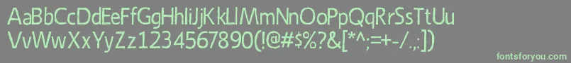 EmoryRegular Font – Green Fonts on Gray Background