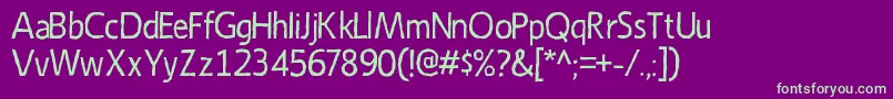 EmoryRegular-fontti – vihreät fontit violetilla taustalla