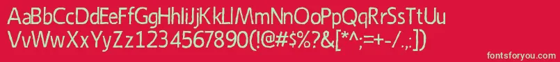 EmoryRegular Font – Green Fonts on Red Background