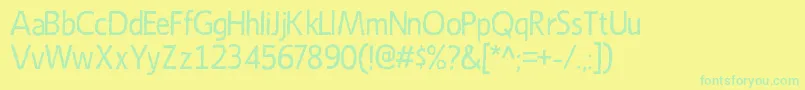 EmoryRegular Font – Green Fonts on Yellow Background