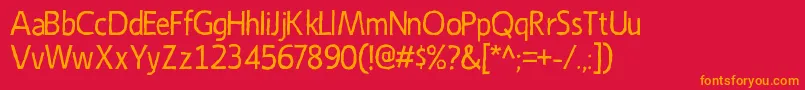 EmoryRegular Font – Orange Fonts on Red Background