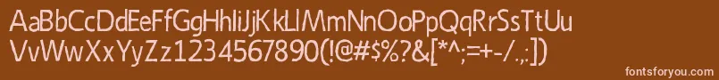 EmoryRegular Font – Pink Fonts on Brown Background