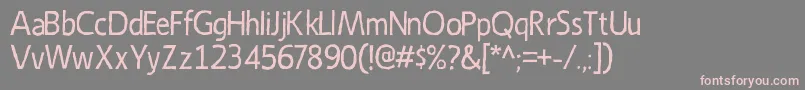 EmoryRegular Font – Pink Fonts on Gray Background