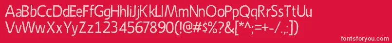 Шрифт EmoryRegular – розовые шрифты на красном фоне