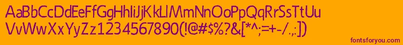 EmoryRegular Font – Purple Fonts on Orange Background