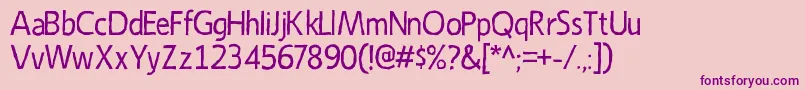 EmoryRegular Font – Purple Fonts on Pink Background