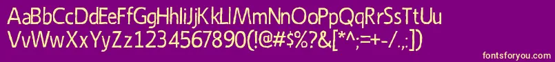 Czcionka EmoryRegular – żółte czcionki na fioletowym tle