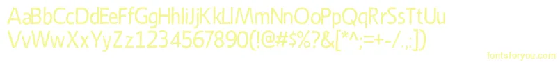 EmoryRegular Font – Yellow Fonts on White Background