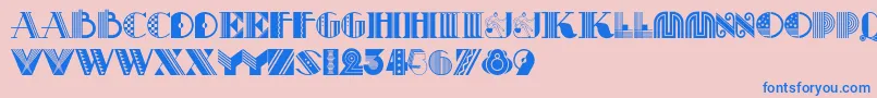 Pastichenf Font – Blue Fonts on Pink Background