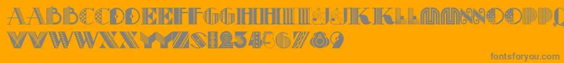 フォントPastichenf – オレンジの背景に灰色の文字