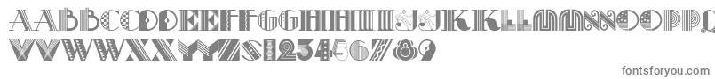 フォントPastichenf – 白い背景に灰色の文字