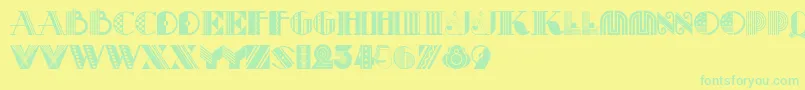 Шрифт Pastichenf – зелёные шрифты на жёлтом фоне