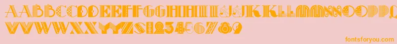 Pastichenf Font – Orange Fonts on Pink Background