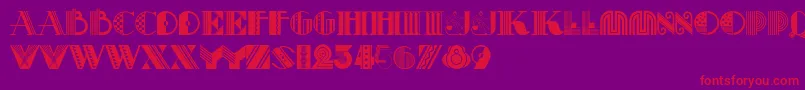 Police Pastichenf – polices rouges sur fond violet