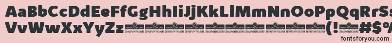 KabrioAlternateHeavyTrial Font – Black Fonts on Pink Background