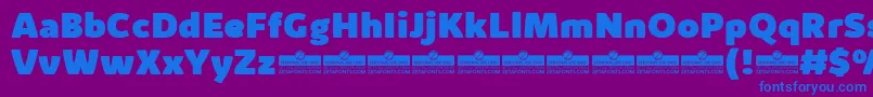 KabrioAlternateHeavyTrial Font – Blue Fonts on Purple Background