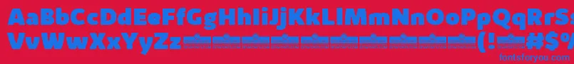 KabrioAlternateHeavyTrial Font – Blue Fonts on Red Background