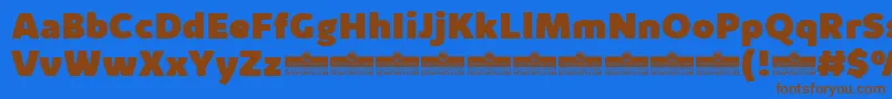 KabrioAlternateHeavyTrial Font – Brown Fonts on Blue Background