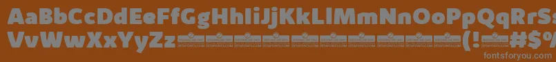 KabrioAlternateHeavyTrial Font – Gray Fonts on Brown Background