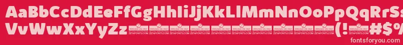 KabrioAlternateHeavyTrial Font – Pink Fonts on Red Background