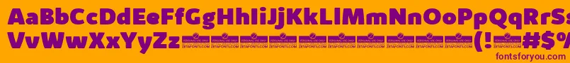 KabrioAlternateHeavyTrial Font – Purple Fonts on Orange Background