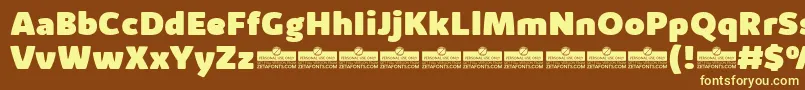 KabrioAlternateHeavyTrial Font – Yellow Fonts on Brown Background
