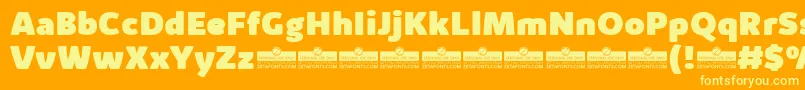 KabrioAlternateHeavyTrial Font – Yellow Fonts on Orange Background