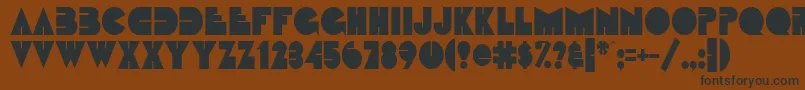 FatsoCondensedNormal Font – Black Fonts on Brown Background