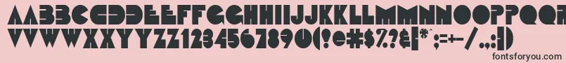 FatsoCondensedNormal Font – Black Fonts on Pink Background