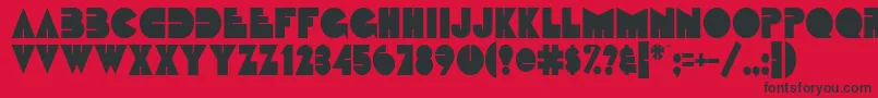 FatsoCondensedNormal Font – Black Fonts on Red Background