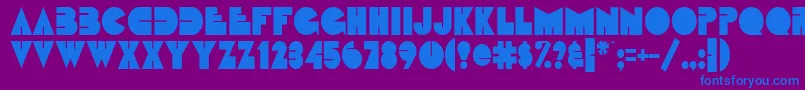 FatsoCondensedNormal Font – Blue Fonts on Purple Background