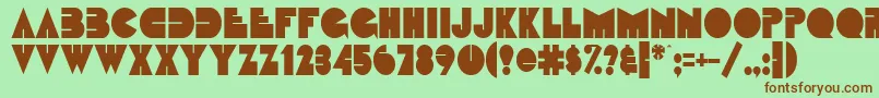 FatsoCondensedNormal Font – Brown Fonts on Green Background