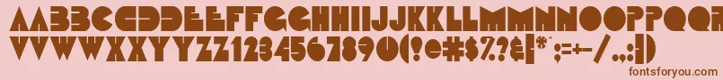 フォントFatsoCondensedNormal – ピンクの背景に茶色のフォント