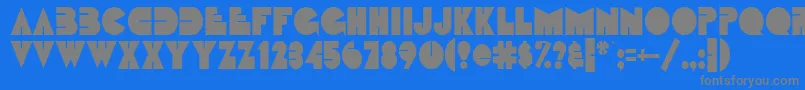 FatsoCondensedNormal Font – Gray Fonts on Blue Background