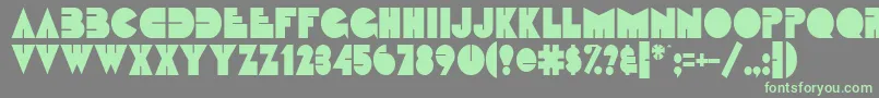 FatsoCondensedNormal Font – Green Fonts on Gray Background