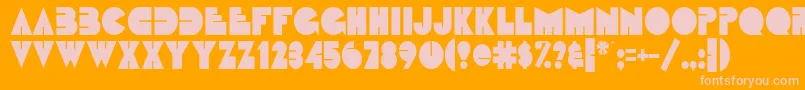 FatsoCondensedNormal Font – Pink Fonts on Orange Background