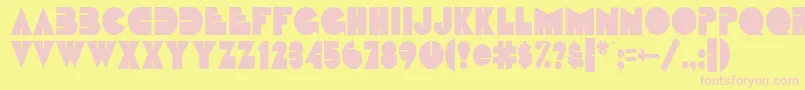 FatsoCondensedNormal Font – Pink Fonts on Yellow Background