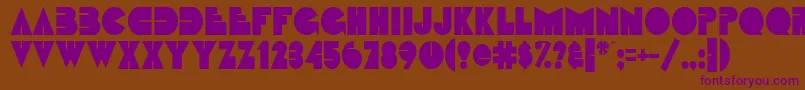 FatsoCondensedNormal Font – Purple Fonts on Brown Background