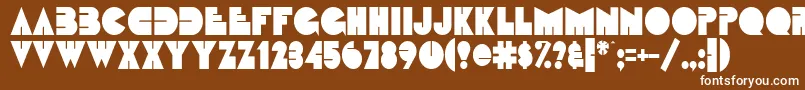 FatsoCondensedNormal Font – White Fonts on Brown Background