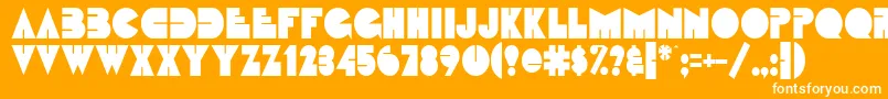 フォントFatsoCondensedNormal – オレンジの背景に白い文字