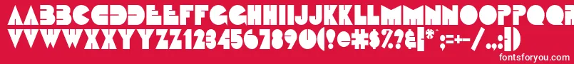 FatsoCondensedNormal Font – White Fonts on Red Background