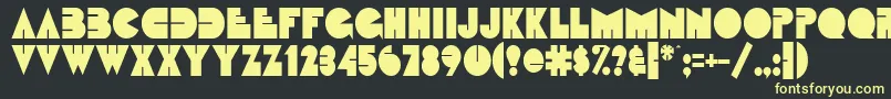 FatsoCondensedNormal Font – Yellow Fonts on Black Background