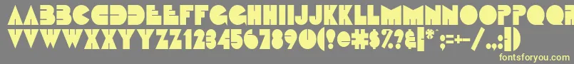 FatsoCondensedNormal Font – Yellow Fonts on Gray Background