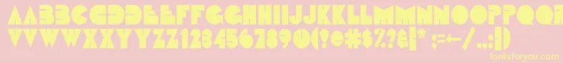 FatsoCondensedNormal Font – Yellow Fonts on Pink Background