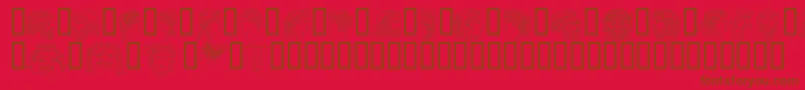 Ancih Font – Brown Fonts on Red Background