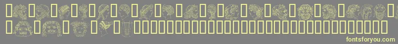 Ancih Font – Yellow Fonts on Gray Background