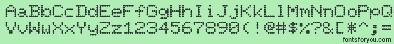 PixelpointRegular Font – Black Fonts on Green Background