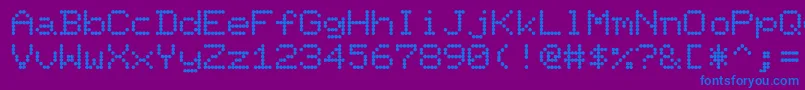 PixelpointRegular Font – Blue Fonts on Purple Background