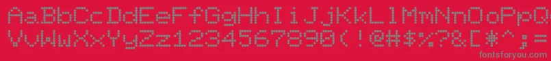 フォントPixelpointRegular – 赤い背景に灰色の文字