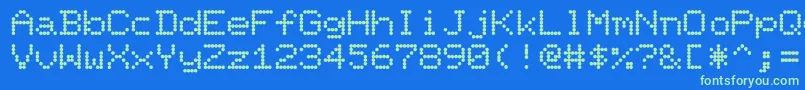 PixelpointRegular-Schriftart – Grüne Schriften auf blauem Hintergrund